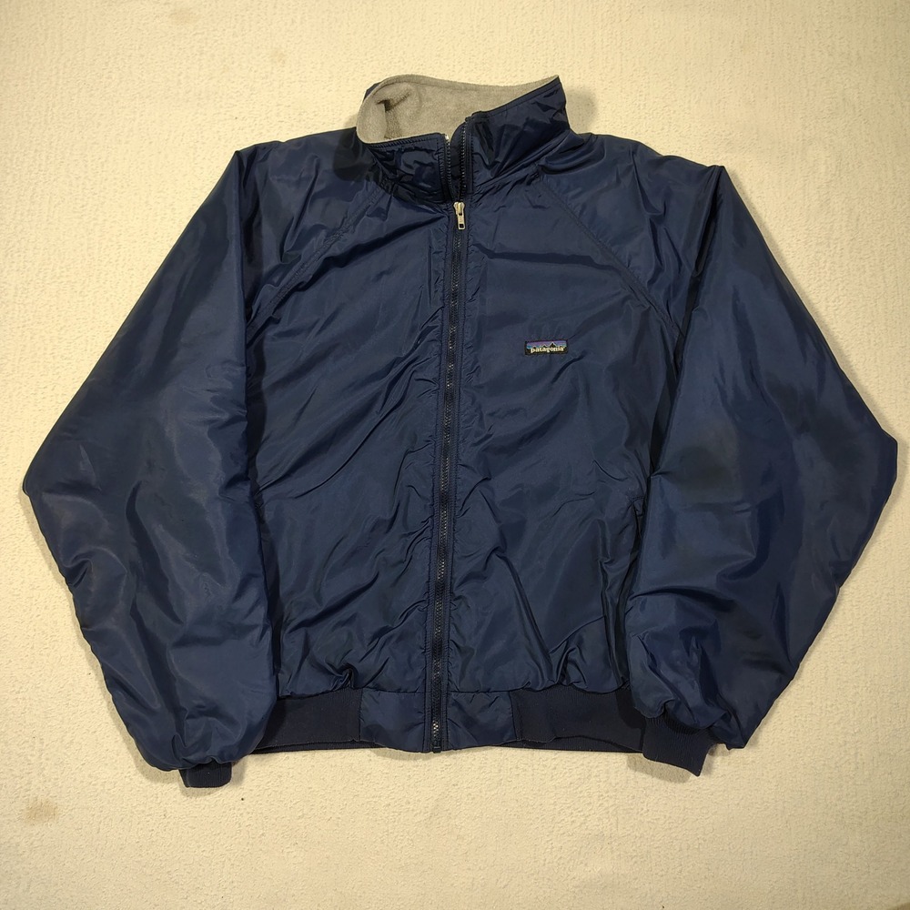 VINTAGE Patagonia Shelled Capilene II Jacket XL Blue Fleece Lined Bomber Nylon